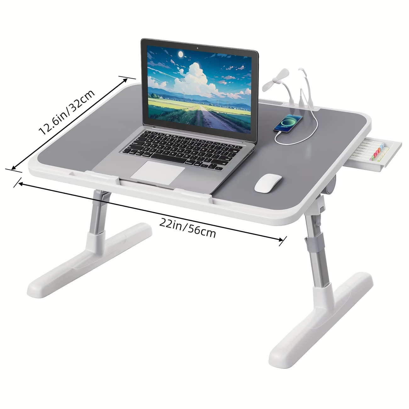 💻 Adjustable Lap Desk Bed Tray Table