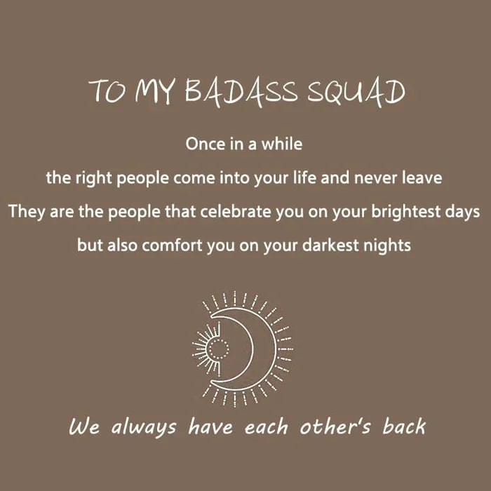 💓 To My Badass Squad Necklace - ''We always have each other's back''👩‍❤️‍👩