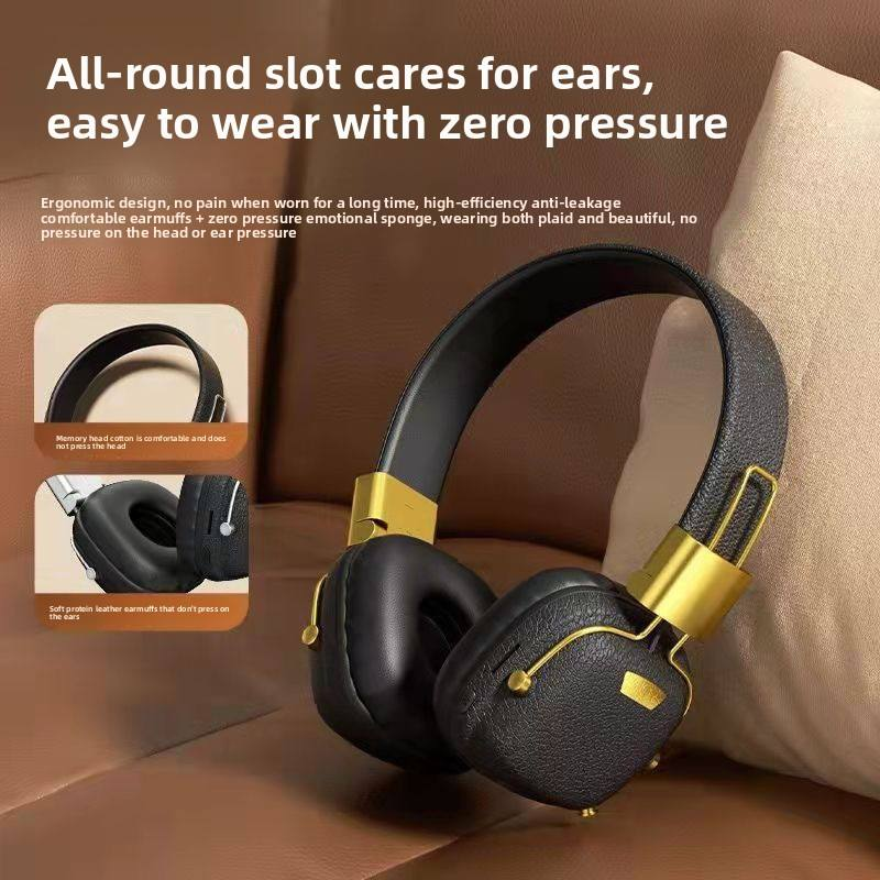 🎧🔥 Classic Retro Metal BT50 Wireless Headphones – Stylish Design, Powerful Sound! 🎶
