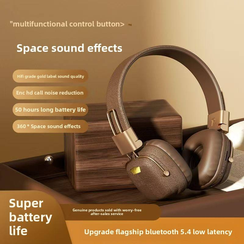 🎧🔥 Classic Retro Metal BT50 Wireless Headphones – Stylish Design, Powerful Sound! 🎶