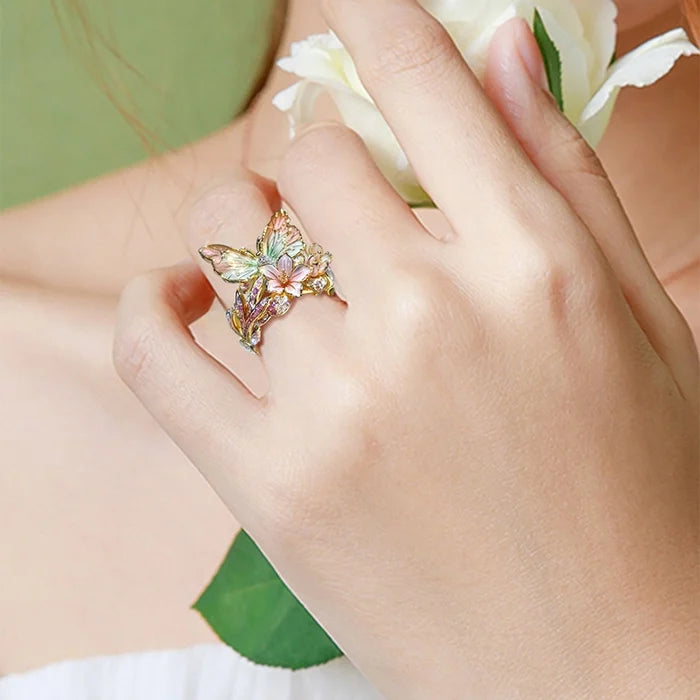 🔥🌸Butterfly Flower Ring🌸