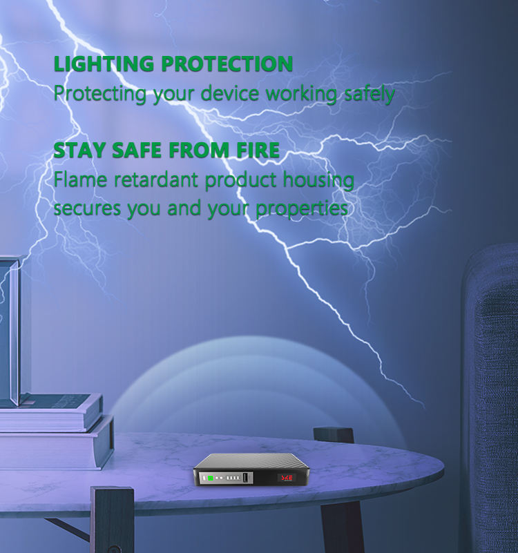 SKE DC UPS POE432N Lithium Battery UPS On-Line Type 8800mah 10000mah Mini UPS for WIFI Router