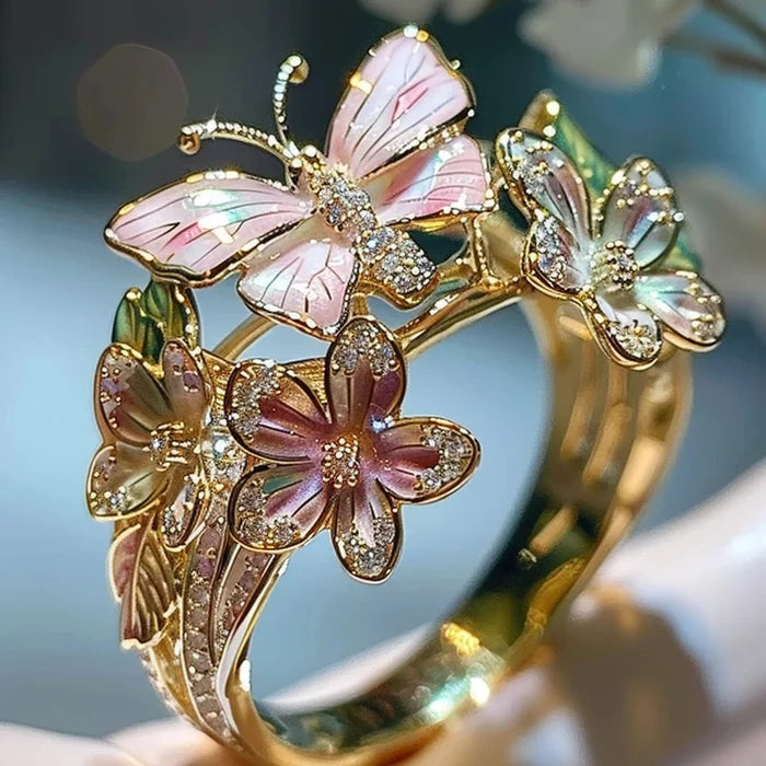 🔥🌸Butterfly Flower Ring🌸