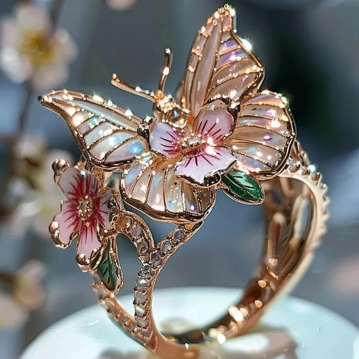 🔥🌸Butterfly Flower Ring🌸