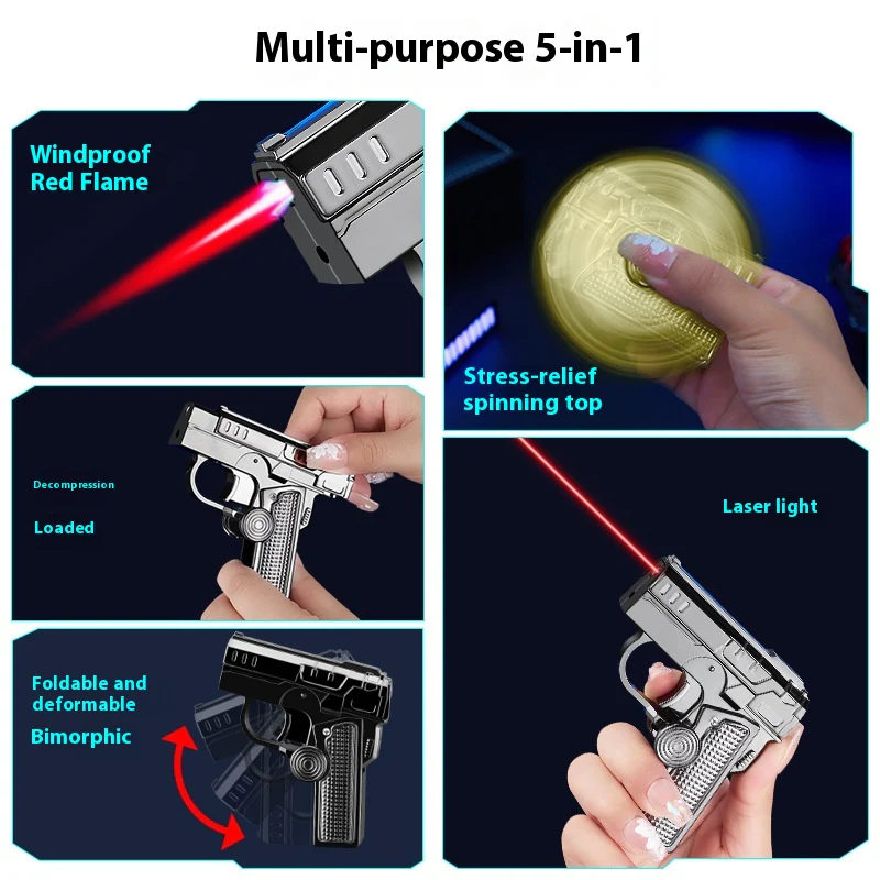 🔥 Multifunctional Folding Dual-Mode Gas Lighter | बहुउपयोगी स्मार्ट लाइटर