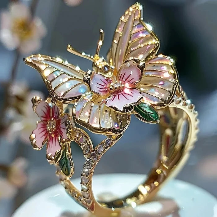 🔥🌸Butterfly Flower Ring🌸