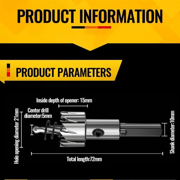 HIGH PERFORMANCE METAL HOLE DRILL SET (5 PIECES)