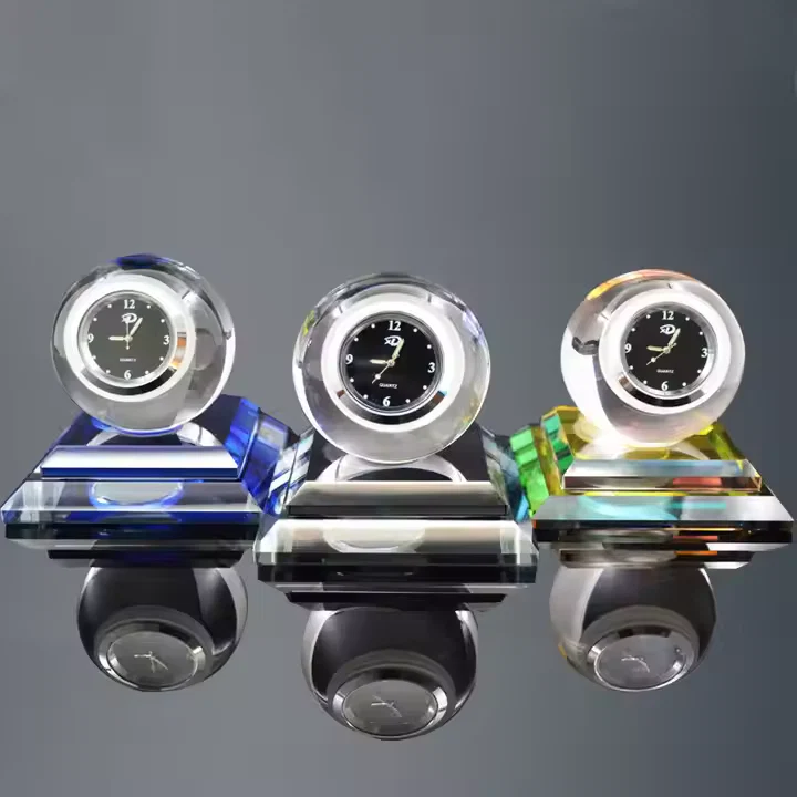 Crystal Ball Clock Car Interior Decoration Crystal Ball Clock